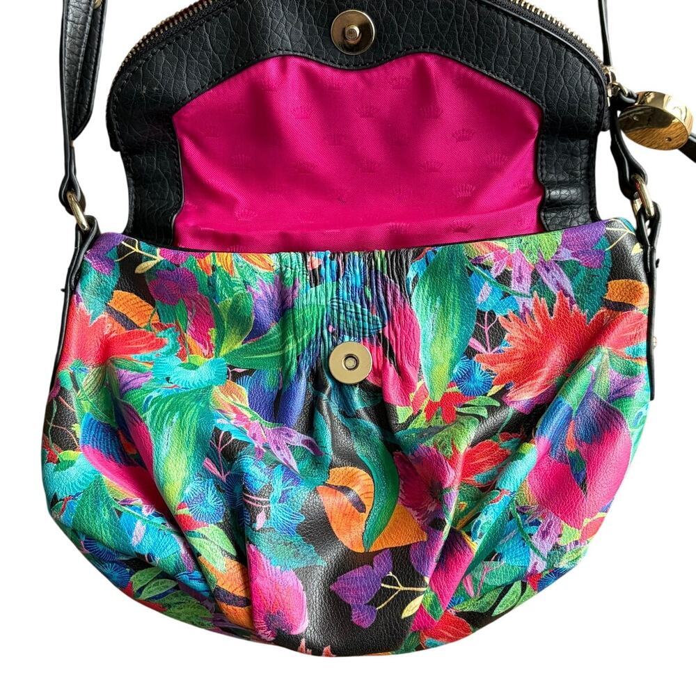 Juicy Couture Tropical Floral Envelope Style Crossbody Bag - Picture 2 of 11